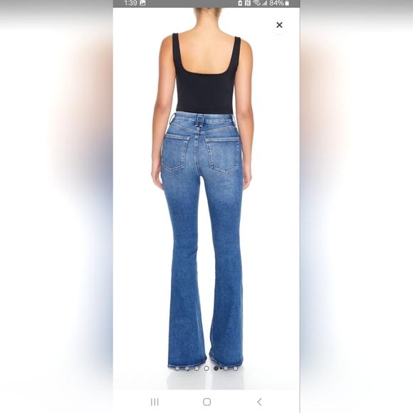 WT Forever 21 High Rise Flare Jeans Size 27 Medium Wash - Picture 2 of 6